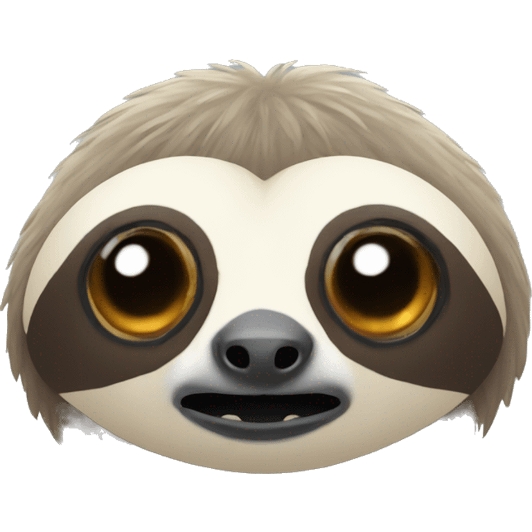 sloth face over moth wings emoji