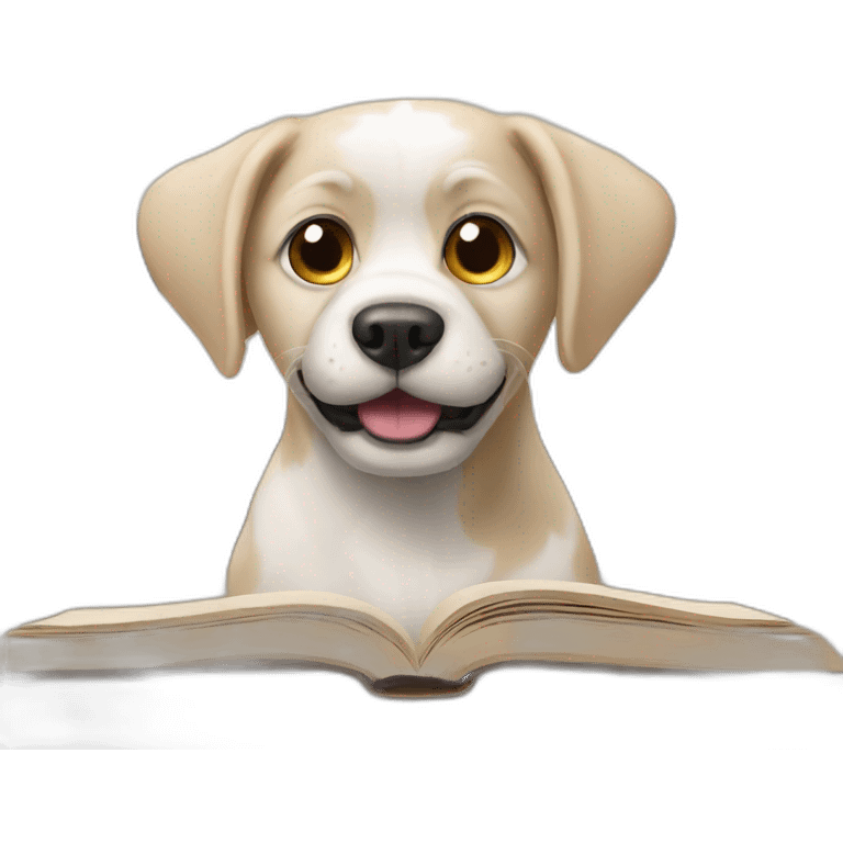 Dog read the book emoji