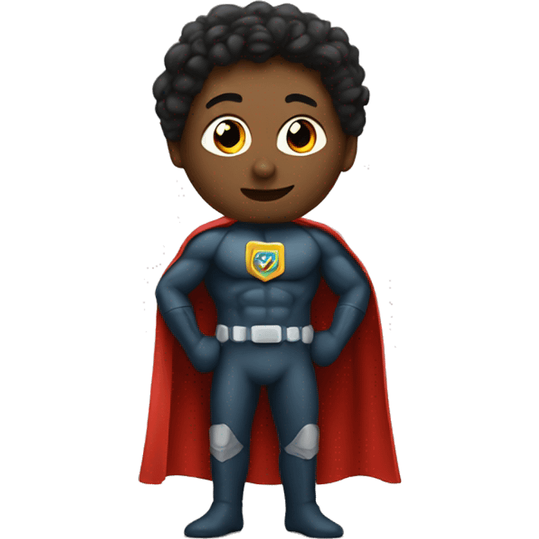 Super hero with GL badge on chest emoji