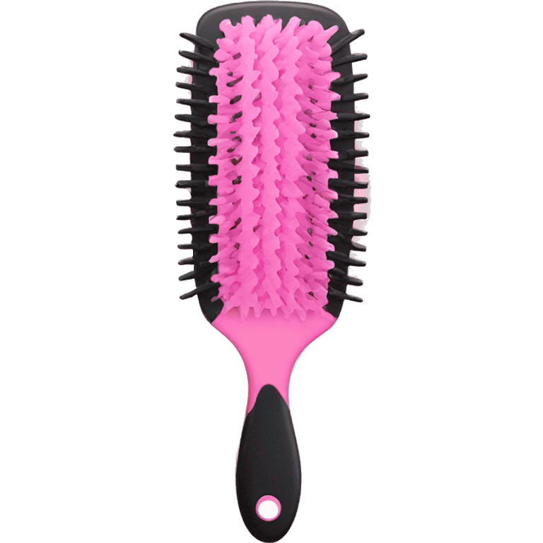 Cute pink hairbrush emoji