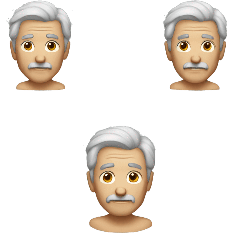 old man dark hair emoji