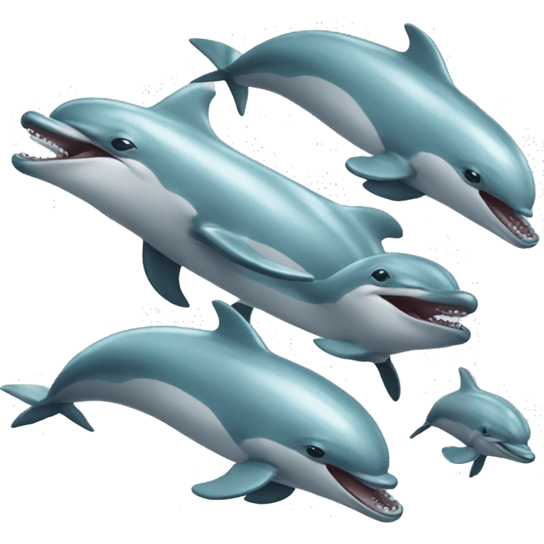 Laughing dolphins  emoji