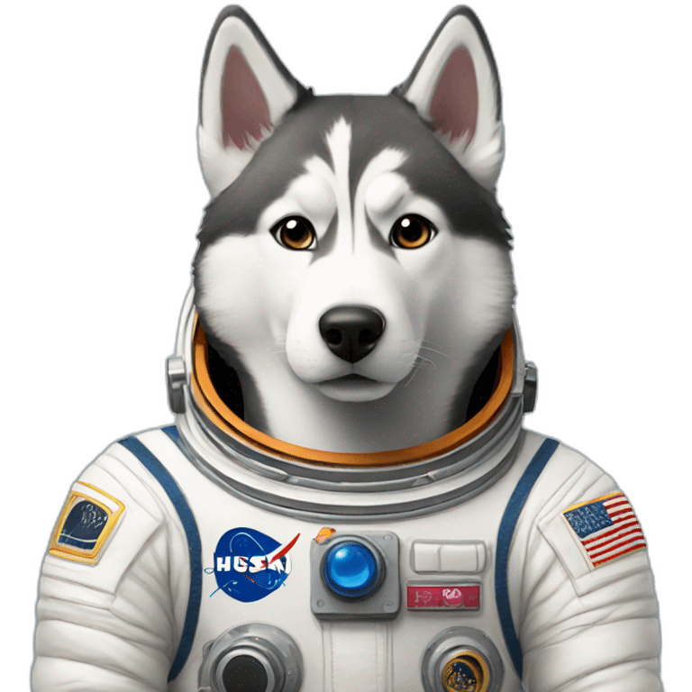 husky in a spacesuite emoji