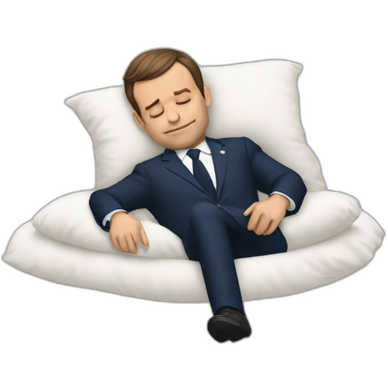 Emanuel Macron entrain de dormir emoji