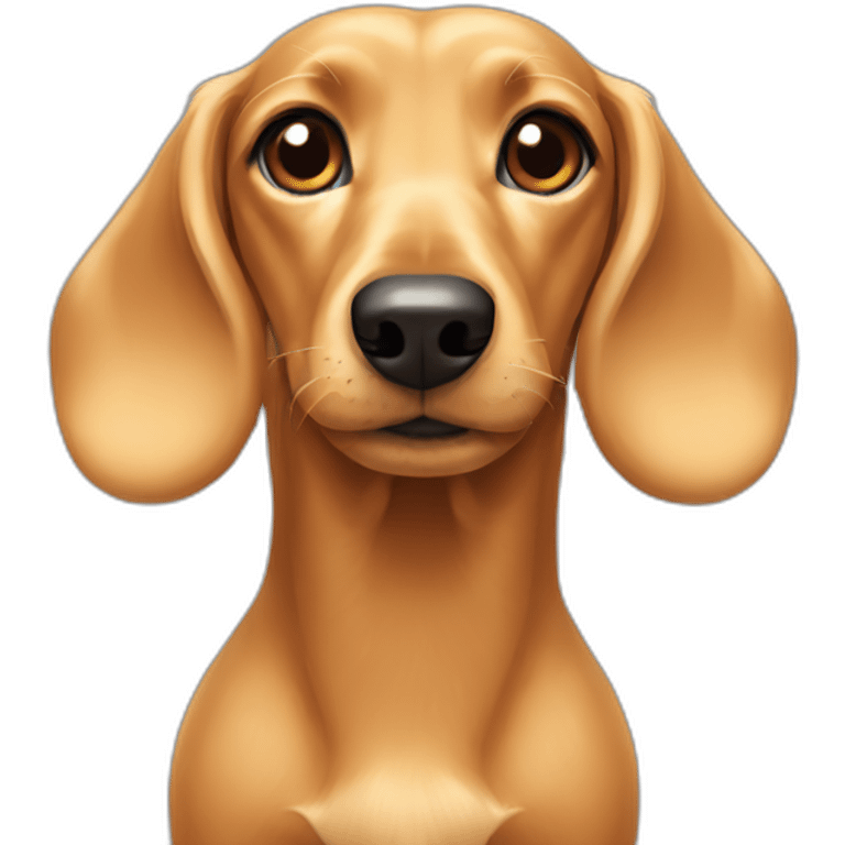 blonde dachsund emoji