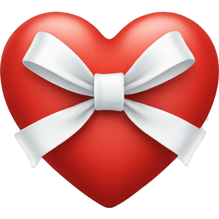 Red heart with white bow emoji