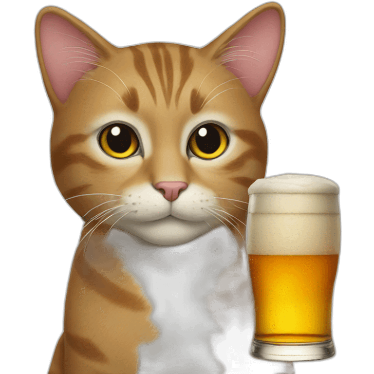 Cat beer emoji