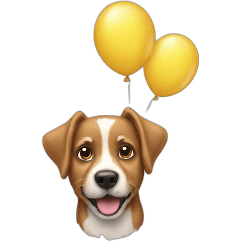 Dog balloons emoji