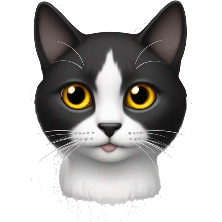 gato blanco y negro emoji