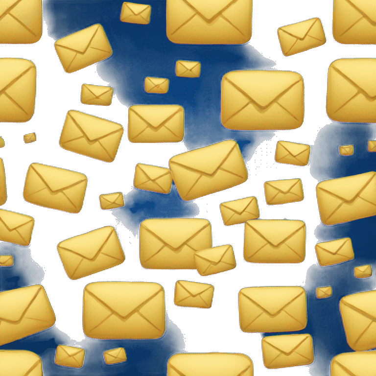 email icon in blue and gold color emoji