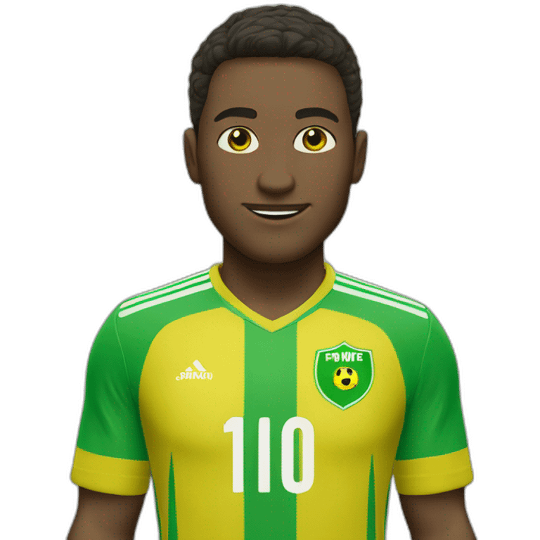 Tenue soccer jaune vert emoji