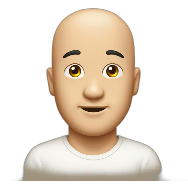 Bald kwak emoji