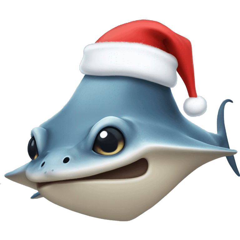 stingray wearing a santa hat  emoji