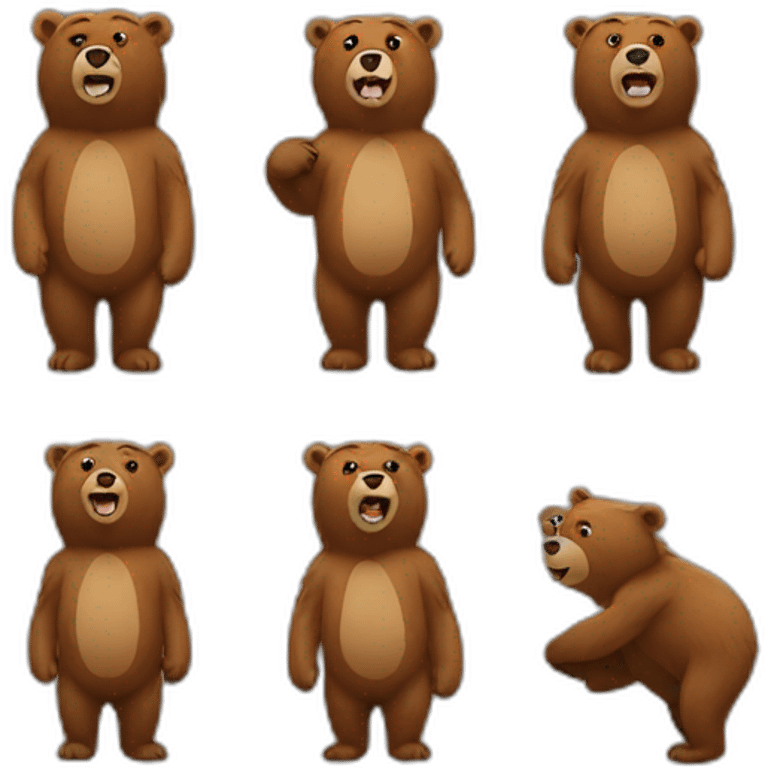 bears in queue emoji