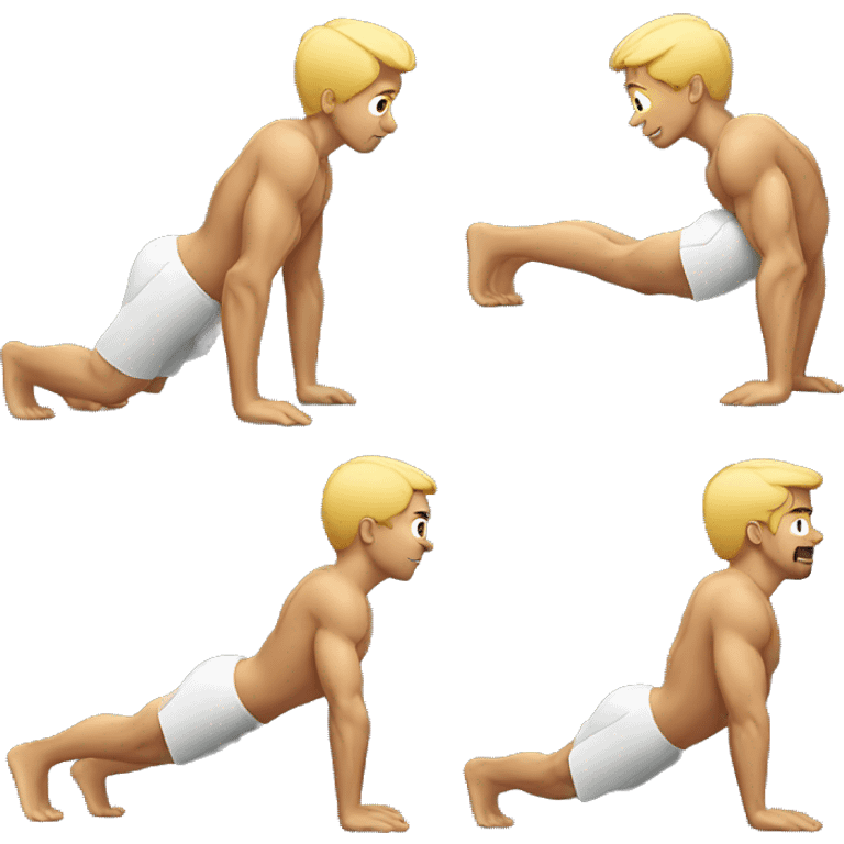 man doing push ups. emoji