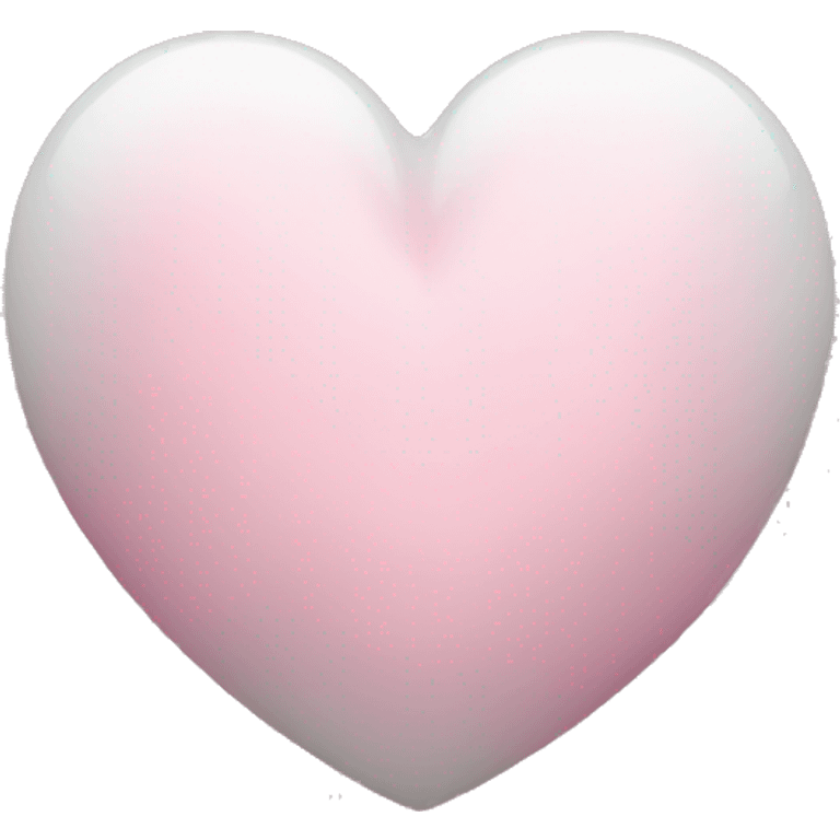 White and pink heart emoji