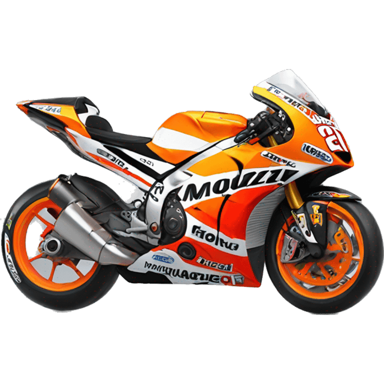 Marc Marquez with bike emoji