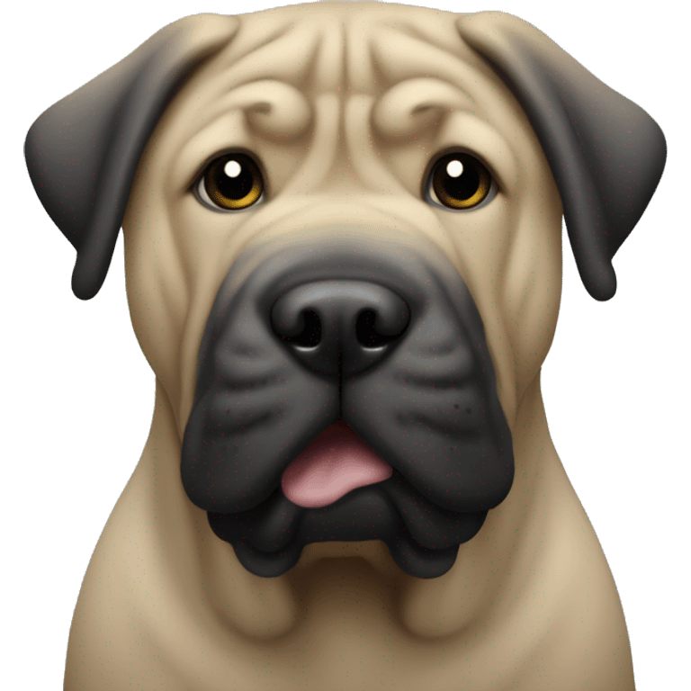  A black Shar pei emoji