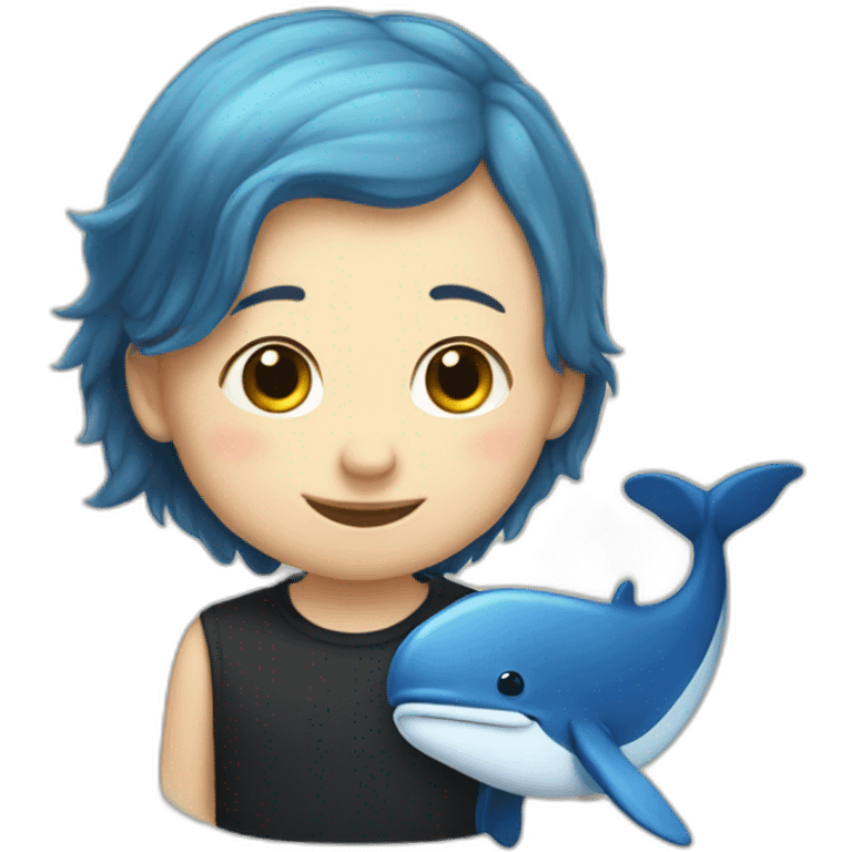 Whale with Downs Syndrome emoji