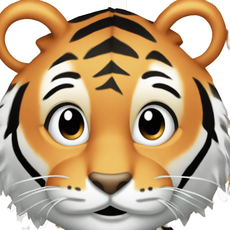 Cute smiling tiger stripe with J initial  emoji