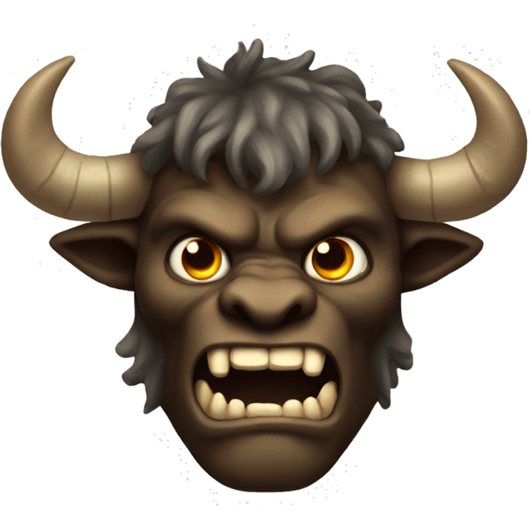 Scary minotaur emoji