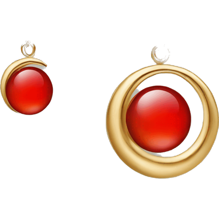 Jewellery with red moon emoji