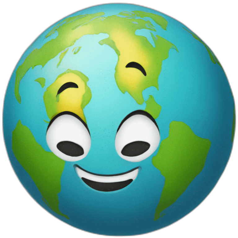 Globe with a smile emoji