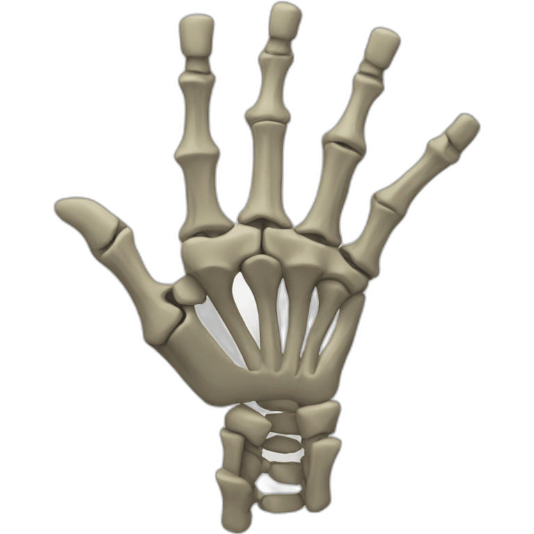 skeleton shaka hand emoji