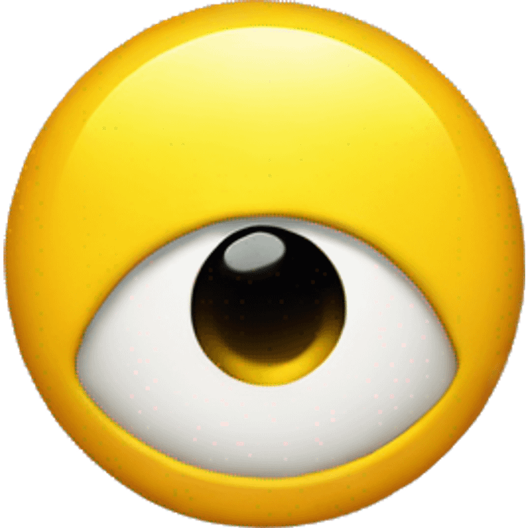 Yellow circle with eye on the left side emoji