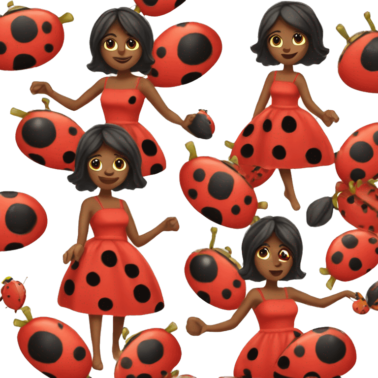 ladybug in a salsa dress emoji