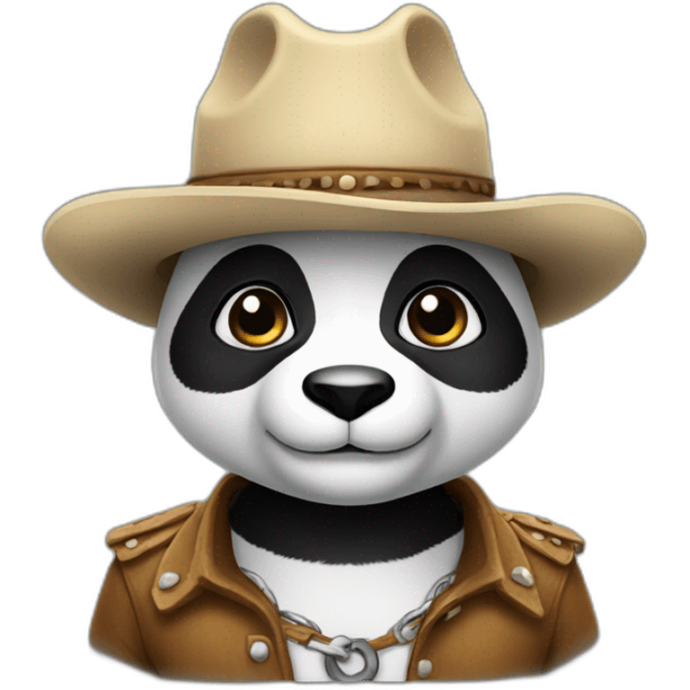 Panda with cowboy hat emoji