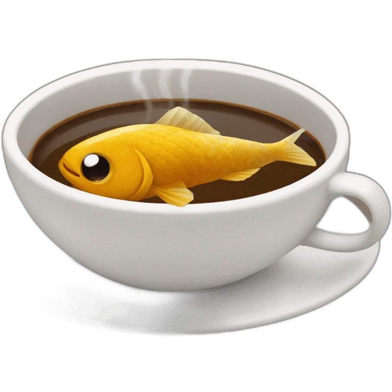 Fish swimming in coffee  emoji