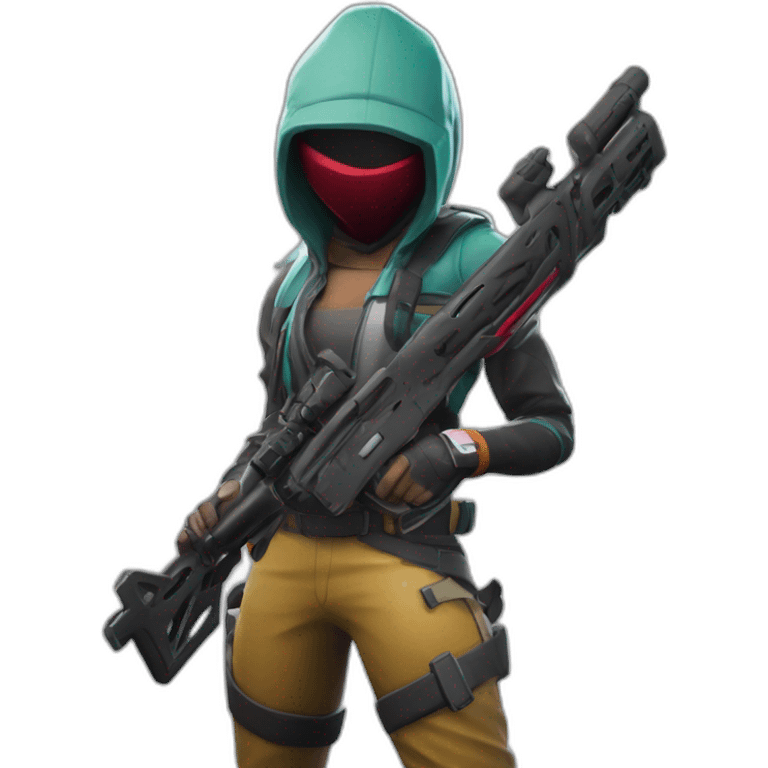 Fortnite skin with Jordan 1 , knife, futuriste helemet  emoji