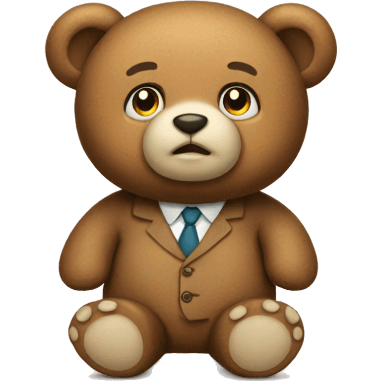 Smart teddy bear emoji