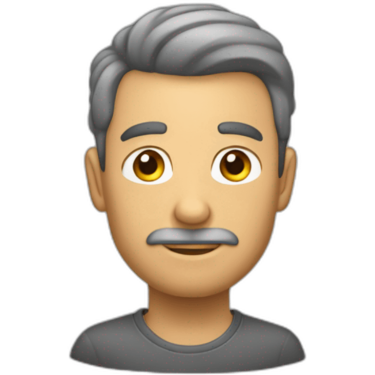 Hombre calvo con pelo gris emoji