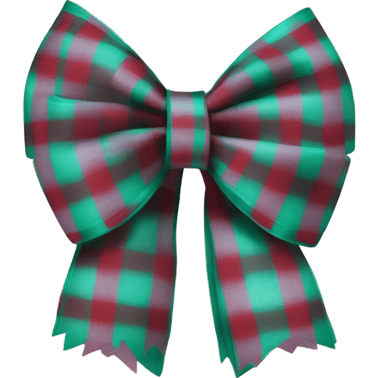 Plaid Christmas bow  emoji