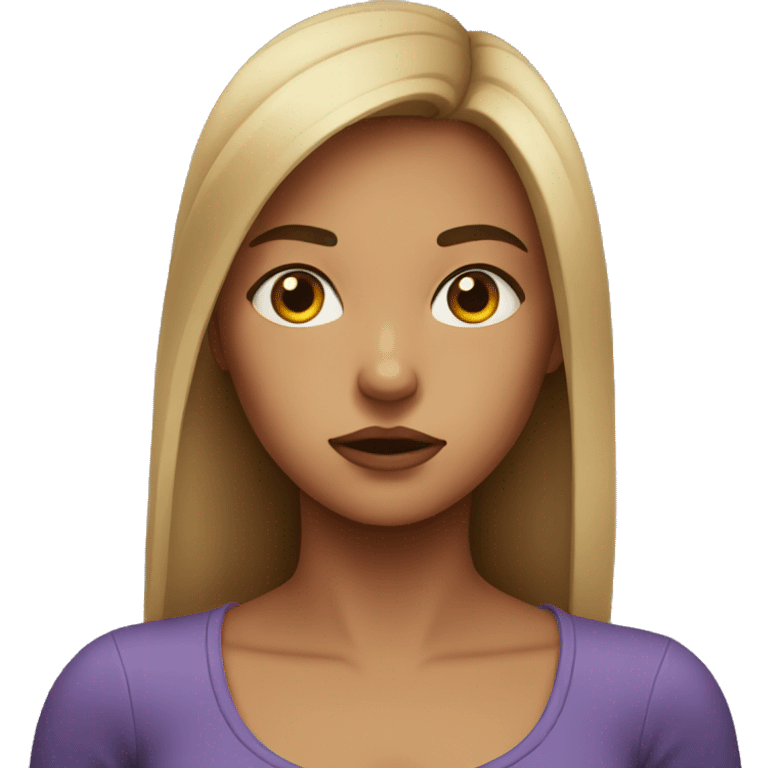 girl with intense gaze emoji