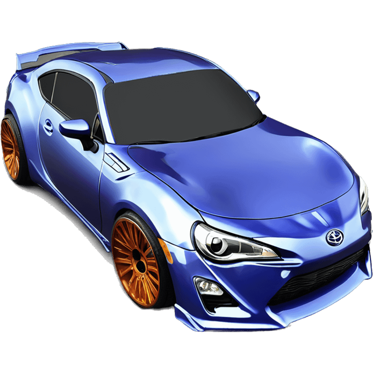 Hot wheel Chewbacca teeth grill Toyota 86 blueberry color,chrome wheels  emoji