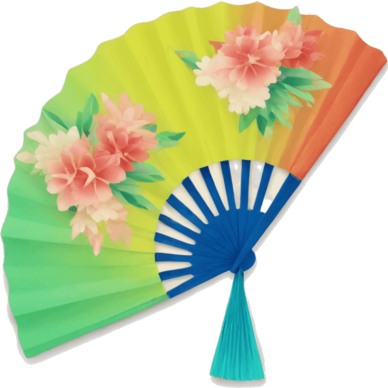 colorful chinese paper fan emoji