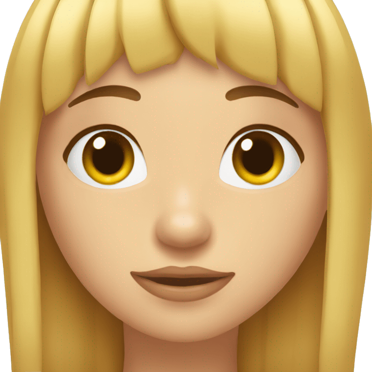 chica con flequillo rubio emoji