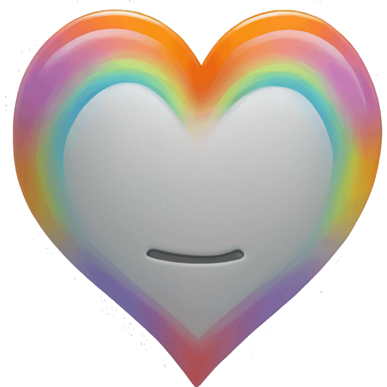 rainbow heart with an orange halo emoji