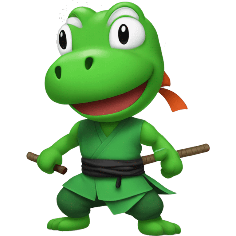 Yoshi as a ninja emoji