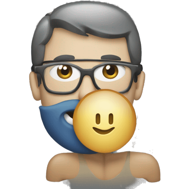 Software developer with windows computer emoji