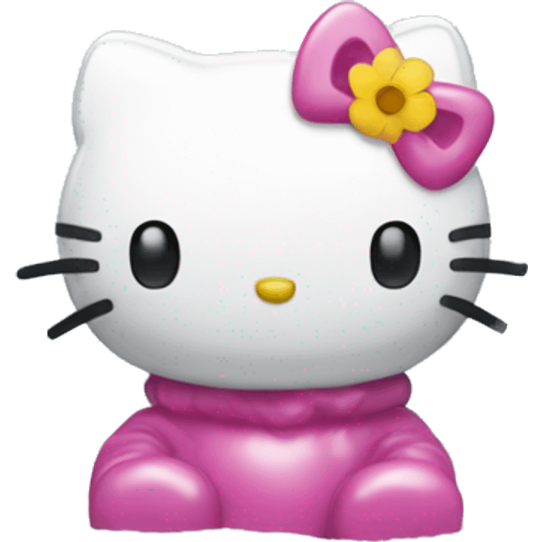 hello kitty in a snowglobe emoji