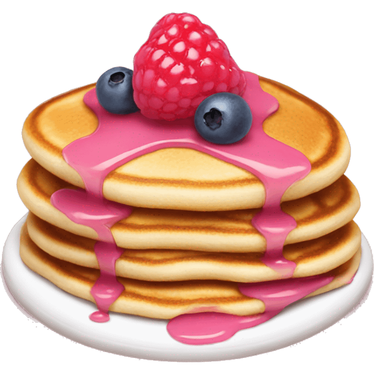 pancakes light pink berry emoji