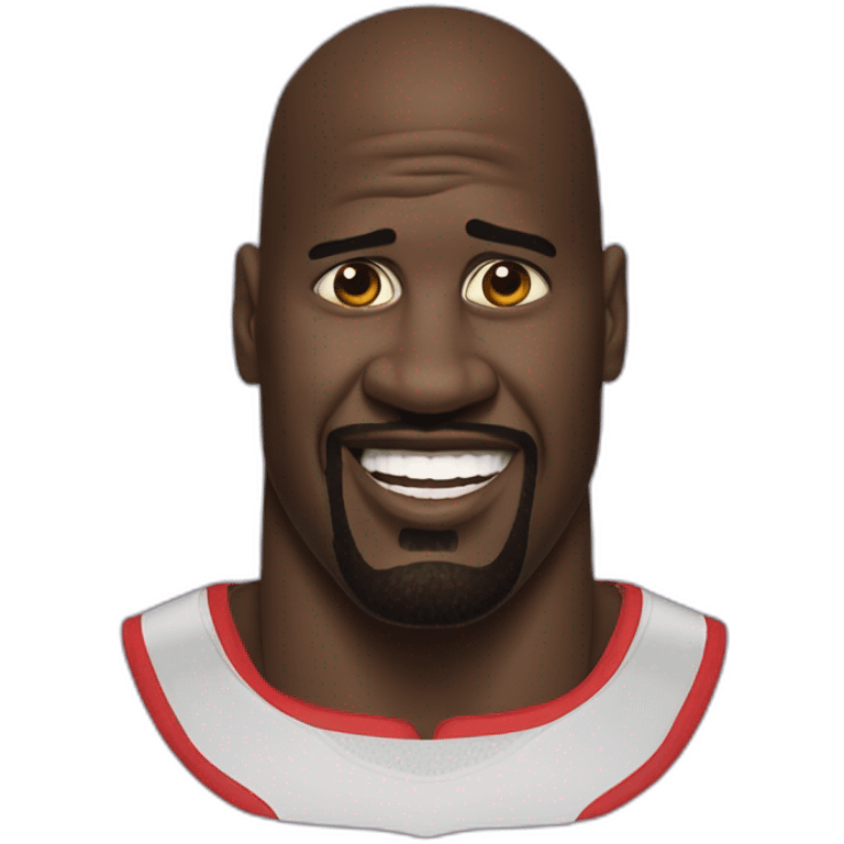 Shaquille O’Neal funny face emoji