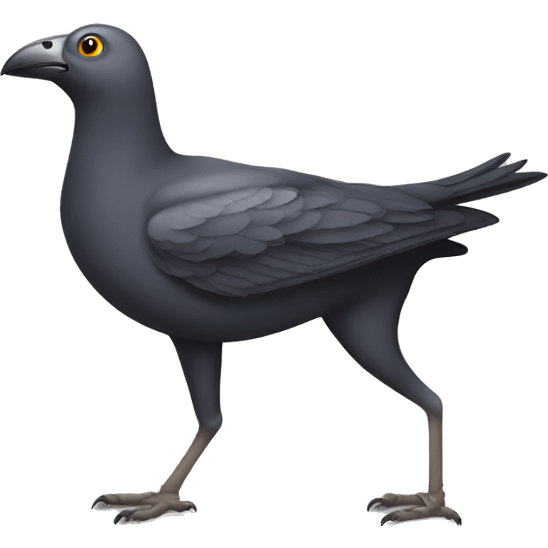 Bird with dog legs emoji