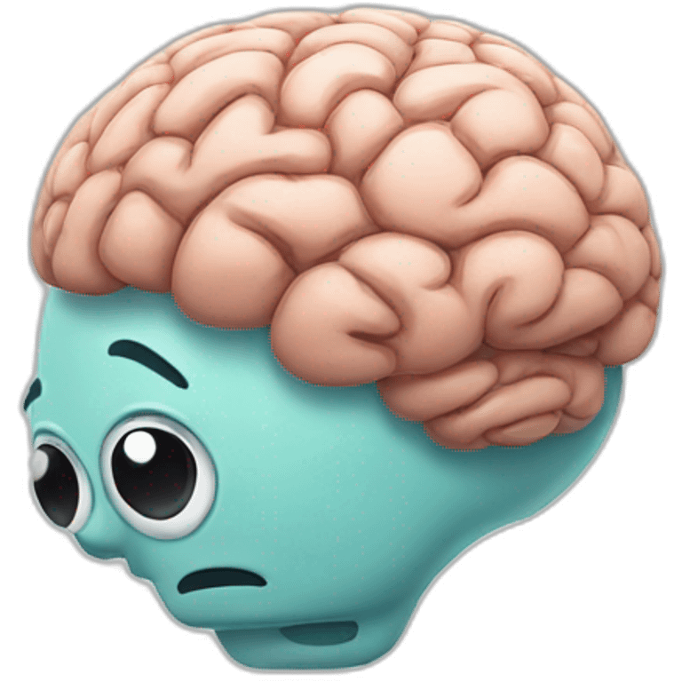 tired brain emoji