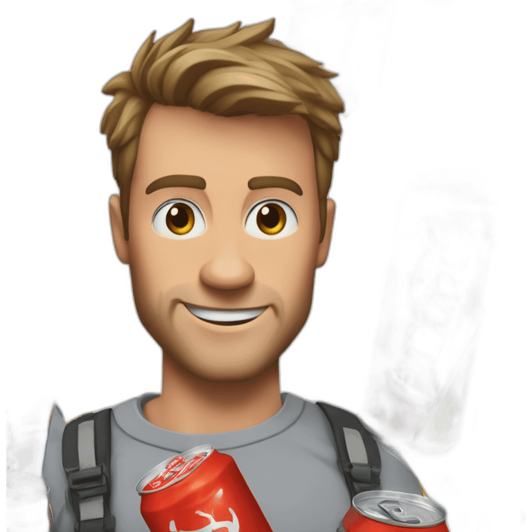 Kristof Kietzmann with xxl energy drink emoji