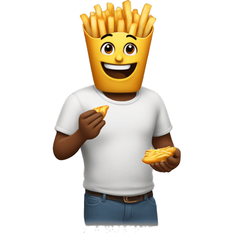 mojo eating fries emoji